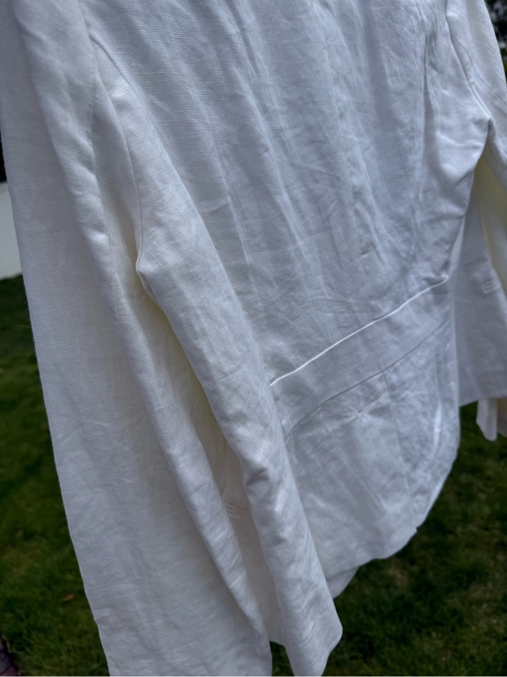 NWT Banana Republic Cream Linen Blazer Size 4 - Picture 5 of 6